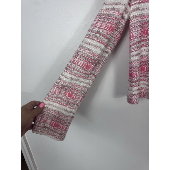 St. John Pink Tweed Jacket Blazer Barbiecore SZ 6 Stretchy - Picture 4 of 8
